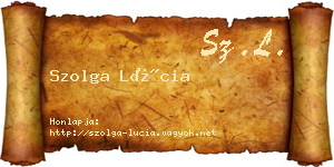 Szolga Lúcia névjegykártya